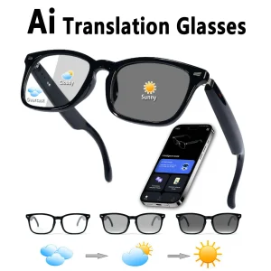 Smart glasses, app translation, color-changing lenses, high-definition voice calls, Hi-Fi music quality, open-ear audio glasses