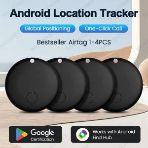 4-pack Google Find My Gps Tracker Android Smart Activity Trackers Wearable Devices Android Finder Tag Car For key Bag wallet