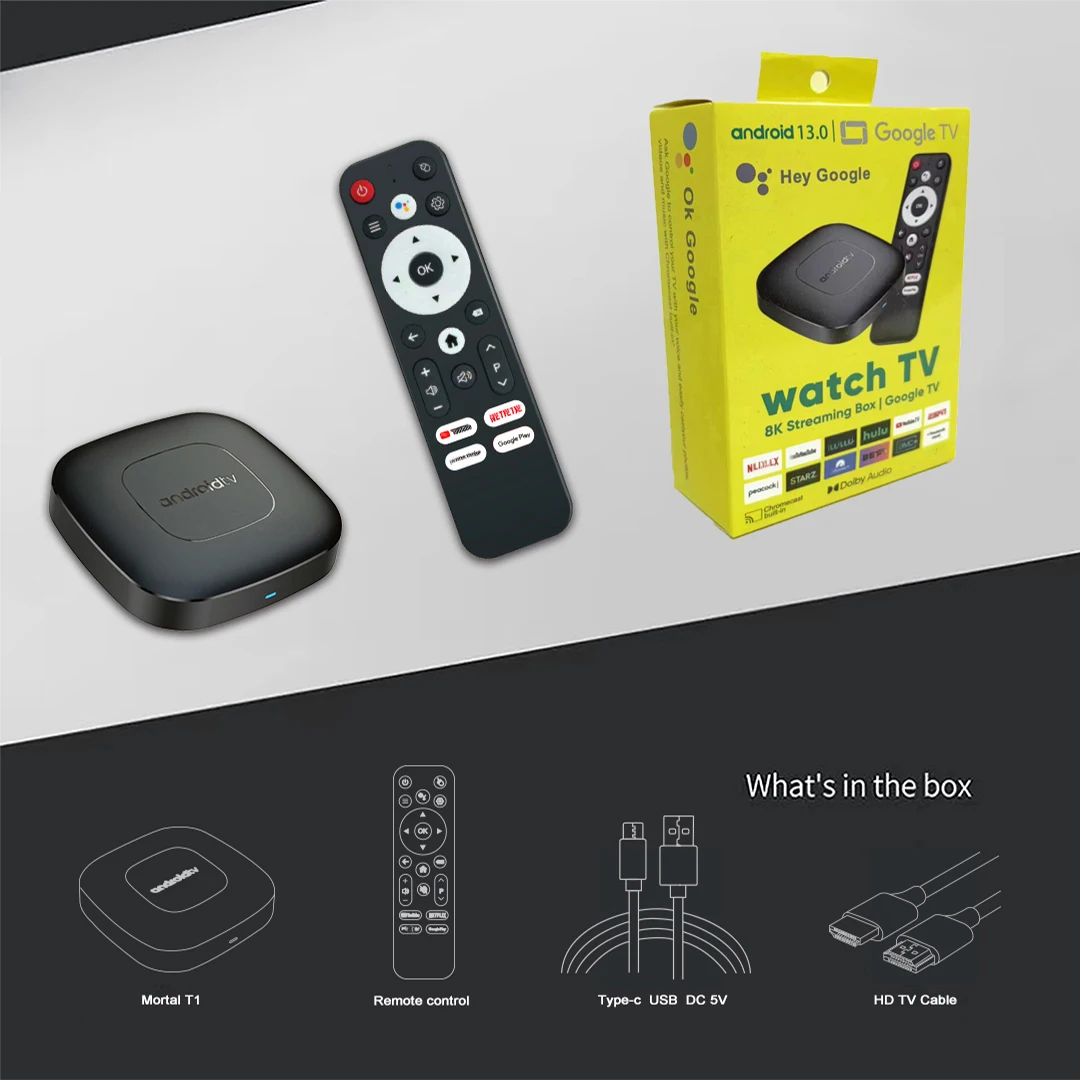 Smart TV Box 8GB 128GB Android 14 ATV Allwinner H313 Google Assistant 8K Video 4k HDR10 Media Player T1 Very Fast Set Top Box - Image 4