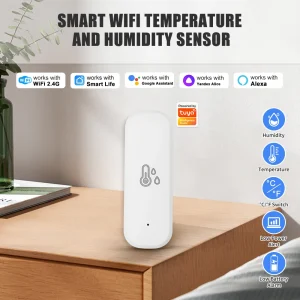 Tuya WiFi Temperature Sensor Smart Home Products Temperature And Humidity Sensor Smart Life APP Control Support Alexa Google