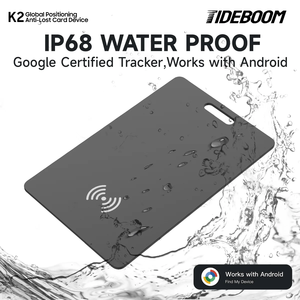 Ultra thin Global GPS Android Tracker Card wireless charging Waterproof Smart Wallet Tracker Card with Google Find My Device App - Image 2